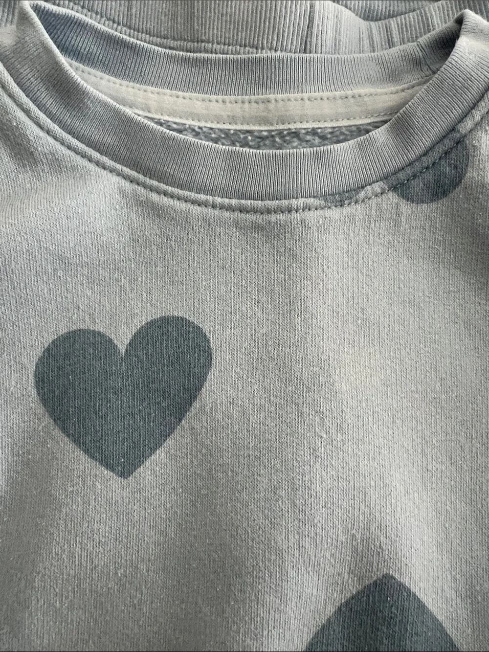 GAP Light Blue Heart Print Sweatshirt Set